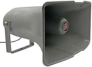 5 Core PA Horn 350W Loud Speaker 13.5 Inch Indoor Outdoor Bull Horn Loud Audio 8 Ohm All Weather - Gray 5 Core PA Horn 350W Loud Speaker 13.5 Inch Indoor Outdoor Bull Horn Loud Audio 8 Ohm All Weather - Gray