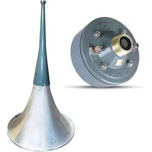 5 Core TRUMPET 22 + DU 60 Indoor Outdoor PA Horn Speaker - Waterproof Long Range Trumpet Horn 22 Inch + Driver Compression Unit 60 Watts RMS (600W PMPO) - Silver 5 Core TRUMPET 22 + DU 60 Indoor Outdoor PA Horn Speaker - Waterproof Long Range Trumpet Horn 22 Inch + Driver Compression Unit 60 Watts RMS (600W PMPO) - Silver