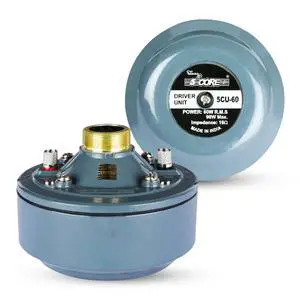 5 Core Compression Driver 2" Horn Tweeter 600W Titanium Diaphragm 16 Ohms 18 Tpi All Weather Use - Green 5 Core Compression Driver 2" Horn Tweeter 600W Titanium Diaphragm 16 Ohms 18 Tpi All Weather Use - Green