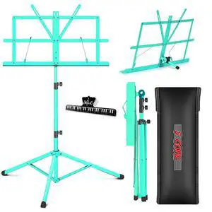 5 Core Music Stand Adjustable 57" Desktop Book Stands Sheet Holder All Metal Portable Bookstand - Gray 5 Core Music Stand Adjustable 57" Desktop Book Stands Sheet Holder All Metal Portable Bookstand - Gray