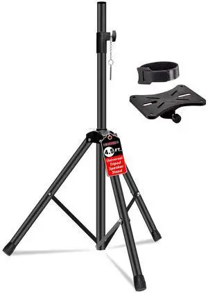5 Core Speaker Stand Adjustable 31 to 54" PA DJ Tripod Stands Heavy Duty with 35mm Insert 132 Lbs - Black 5 Core Speaker Stand Adjustable 31 to 54" PA DJ Tripod Stands Heavy Duty with 35mm Insert 132 Lbs - Black
