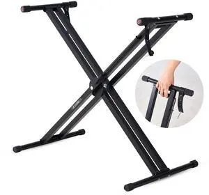 5 Core KS 2X HAND Keyboard Stand Height Adjustable One Hand Trigger Quick Release Portable Key Board DJ Stands - Black 5 Core KS 2X HAND Keyboard Stand Height Adjustable One Hand Trigger Quick Release Portable Key Board DJ Stands - Black