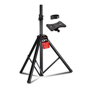 5 Core SS HD 1PK 4FT Speaker Stand Tripod Floor Adjustable Up to 48 Inch DJ Studio Monitor Stands Short Pole Mount - Black 5 Core SS HD 1PK 4FT Speaker Stand Tripod Floor Adjustable Up to 48 Inch DJ Studio Monitor Stands Short Pole Mount - Black