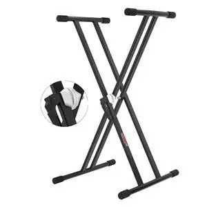 5 Core KS 2X GEAR Piano Keyboard Stand Double X Style Heavy Duty Adjustable Digital Electric Piano Riser Durable & Sturdy Music Synthesizer Holder Stands For Upto 88 Keys with Secure Locking - Black 5 Core KS 2X GEAR Piano Keyboard Stand Double X Style Heavy Duty Adjustable Digital Electric Piano Riser Durable & Sturdy Music Synthesizer Holder Stands For Upto 88 Keys with Secure Locking - Black