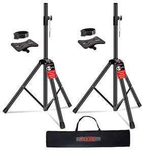 5 Core Speaker Stand Adjustable 31 to 54" PA DJ Tripod Stands Heavy Duty with 35mm Insert 132 Lbs - Black 5 Core Speaker Stand Adjustable 31 to 54" PA DJ Tripod Stands Heavy Duty with 35mm Insert 132 Lbs - Black