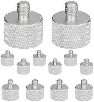 5 Core MS ADP M SLV 38M-58F 12PCS Mic Stand Adapter 12 Pieces 3/8 Male to 5/8 Female Screw Thread Conversion Connector for Microphone Stands Boom Arms Camera Tripod - Silver 5 Core MS ADP M SLV 38M-58F 12PCS Mic Stand Adapter 12 Pieces 3/8 Male to 5/8 Female Screw Thread Conversion Connector for Microphone Stands Boom Arms Camera Tripod - Silver