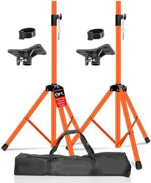 5 Core Speaker Stand Tripod Tall Adjustable 72 Inch DJ Pole Mount Studio Monitor Stands - Orange 5 Core Speaker Stand Tripod Tall Adjustable 72 Inch DJ Pole Mount Studio Monitor Stands - Orange