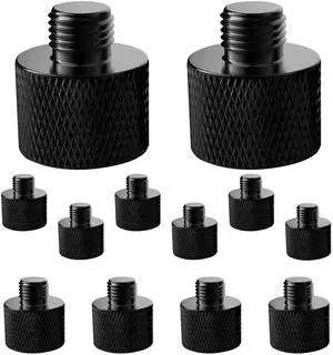 5 Core MS ADP M BLK 5838 12PCS Mic Stand Adapter 12 Pieces 5/8 Female to 3/8 Male Screw Thread Conversion Connector for Microphone Stands Boom Arms Camera Tripod - Black 5 Core MS ADP M BLK 5838 12PCS Mic Stand Adapter 12 Pieces 5/8 Female to 3/8 Male Screw Thread Conversion Connector for Microphone Stands Boom Arms Camera Tripod - Black