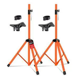 5 Core SS HD 2PK ORG WOB Speaker Stand Tripod Pair Floor Heavy Duty Adjustable Up to 72 Inch DJ Studio Monitor Stands Pole Mount - Orange 5 Core SS HD 2PK ORG WOB Speaker Stand Tripod Pair Floor Heavy Duty Adjustable Up to 72 Inch DJ Studio Monitor Stands Pole Mount - Orange