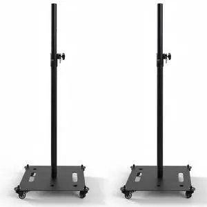 5 Core Speaker Stand 2Pc Heavy Duty Adjustable Height 61" DJ PA Stands 35mm Mount 100Lb Capacity - Black 5 Core Speaker Stand 2Pc Heavy Duty Adjustable Height 61" DJ PA Stands 35mm Mount 100Lb Capacity - Black