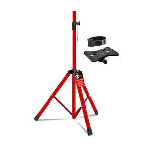 5 Core Speaker Stand Adjustable 31 to 54" PA DJ Tripod Stands Heavy Duty with 35mm Insert 132 Lbs - Red 5 Core Speaker Stand Adjustable 31 to 54" PA DJ Tripod Stands Heavy Duty with 35mm Insert 132 Lbs - Red