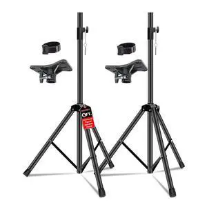 5 Core SS HD 2PK BLK WOB Speaker Stand Pair Height Adjustable Universal PA DJ Tripod Studio Monitor Stands Heavy Duty with 35mm Compatible Insert for Home On Stage In Studio Use - Black 5 Core SS HD 2PK BLK WOB Speaker Stand Pair Height Adjustable Universal PA DJ Tripod Studio Monitor Stands Heavy Duty with 35mm Compatible Insert for Home On Stage In Studio Use - Black