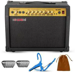 5 Core Guitar Amp 50W Electric Amplifier with Built in 8" Speaker Portable Mini Amps with Aux - Black 5 Core Guitar Amp 50W Electric Amplifier with Built in 8" Speaker Portable Mini Amps with Aux - Black