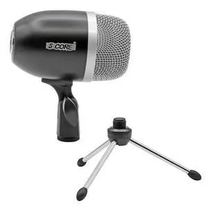 5 Core Drum Mic High Sensitivity Snare Tom Instrument Microphone with Dynamic Moving Coil Uni-Directional Pick Up Pattern Swivel Mount Durable Steel Mesh Grille -Tom Mic - Black 5 Core Drum Mic High Sensitivity Snare Tom Instrument Microphone with Dynamic Moving Coil Uni-Directional Pick Up Pattern Swivel Mount Durable Steel Mesh Grille -Tom Mic - Black