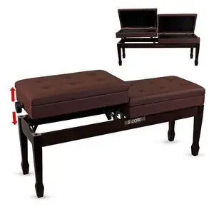 5 Core PNB DT BR Duet Piano Bench 3.5 Inch Padded Cushioned Stool Wooden Heavy Duty Musician Chair with Storage - Brown 5 Core PNB DT BR Duet Piano Bench 3.5 Inch Padded Cushioned Stool Wooden Heavy Duty Musician Chair with Storage - Brown