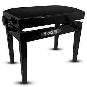 5 Core Adjustable Piano Bench Thick 3.25" Solid Wood Keyboard Stool Heavy Duty Musician Chair - Black 5 Core Adjustable Piano Bench Thick 3.25" Solid Wood Keyboard Stool Heavy Duty Musician Chair - Black