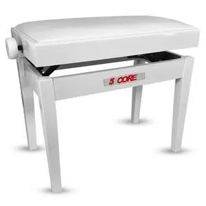 5 Core Adjustable Piano Bench Thick 3.25" Solid Wood Keyboard Stool Heavy Duty Musician Chair - White 5 Core Adjustable Piano Bench Thick 3.25" Solid Wood Keyboard Stool Heavy Duty Musician Chair - White