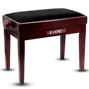 5 Core Adjustable Piano Bench Thick 3.25" Solid Wood Keyboard Stool Heavy Duty Musician Chair - Black 5 Core Adjustable Piano Bench Thick 3.25" Solid Wood Keyboard Stool Heavy Duty Musician Chair - Black