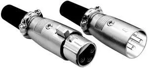 5 Core XLR Connector Male Female to 1/4 Audio Jack 3 Pin Secure Mic Plug with Locking Ends - Gray 5 Core XLR Connector Male Female to 1/4 Audio Jack 3 Pin Secure Mic Plug with Locking Ends - Gray