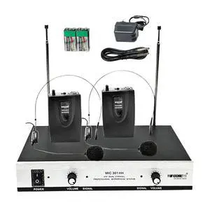 5 Core WM 301 HH 2 Channel Wireless Microphones with 2 Headset Portable Mini Mic Headset Inalambricos with Receiver - Black 5 Core WM 301 HH 2 Channel Wireless Microphones with 2 Headset Portable Mini Mic Headset Inalambricos with Receiver - Black