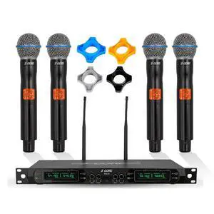 5 Core WM UHF HM Wireless Microphones 8 Channel Dynamic Karaoke Professional UHF Singing Mic System Handheld Cordless Inalambricos for Singer DJ Church - Black 5 Core WM UHF HM Wireless Microphones 8 Channel Dynamic Karaoke Professional UHF Singing Mic System Handheld Cordless Inalambricos for Singer DJ Church - Black