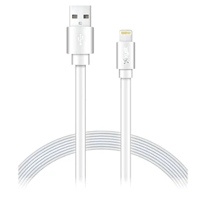 Xyst Charge and Sync USB to Lightning Flat Cable 4Ft White - White Xyst Charge and Sync USB to Lightning Flat Cable 4Ft White - White