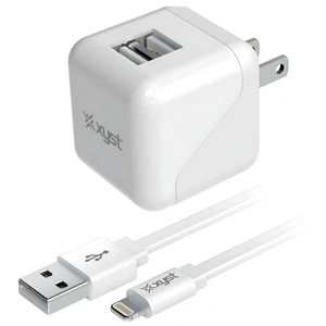 Xyst 2.4-Amp Dual USB Wall Charger With 4Ft Lightning Cable - White Xyst 2.4-Amp Dual USB Wall Charger With 4Ft Lightning Cable - White
