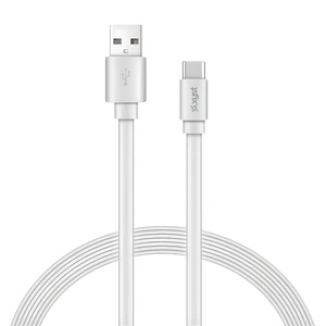 Xyst Charge and Sync USB to USB-C Flat Cable 4Ft White - White Xyst Charge and Sync USB to USB-C Flat Cable 4Ft White - White