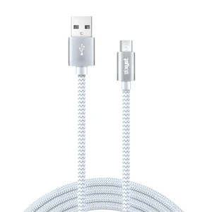 Xyst Charge and Sync USB to Micro USB Braided Cable 10Ft White - White Xyst Charge and Sync USB to Micro USB Braided Cable 10Ft White - White
