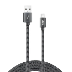 Xyst Charge and Sync USB to Micro USB Braided Cable 10Ft Black - Black Xyst Charge and Sync USB to Micro USB Braided Cable 10Ft Black - Black