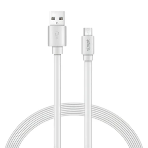 Xyst Charge and Sync USB to Micro USB Flat Cable 4Ft White - White Xyst Charge and Sync USB to Micro USB Flat Cable 4Ft White - White