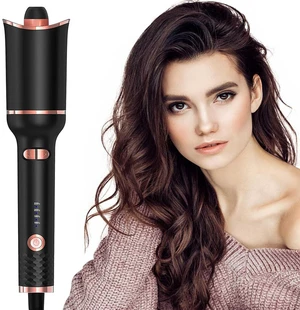 Tesco Automatic Curling Iron, Ceramic Ionic Auto-Rotating Hair Curling Wand with Anti-Stuck Technology - Black Tesco Automatic Curling Iron, Ceramic Ionic Auto-Rotating Hair Curling Wand with Anti-Stuck Technology - Black