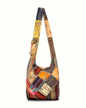 Kathmandu Collection Quilted Patchwork Hobo Bag - Multi Kathmandu Collection Quilted Patchwork Hobo Bag - Multi