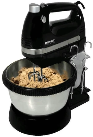 Better Chef 350-Watt Stand/Hand Mixer With Burst And Stainless Steel Bowl - Black Better Chef 350-Watt Stand/Hand Mixer With Burst And Stainless Steel Bowl - Black