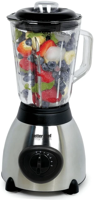 Better Chef 500-Watt 5-Speed Stainless Base Glass Jar Blender - Steel Better Chef 500-Watt 5-Speed Stainless Base Glass Jar Blender - Steel