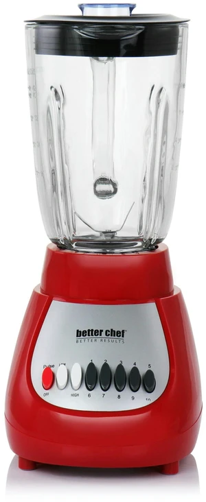 Better Chef 10-Speed 350-Watt Glass Jar Blender - Red Better Chef 10-Speed 350-Watt Glass Jar Blender - Red