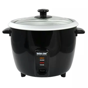Better Chef 8-Cup(16-Cup Cooked) Rice Cooker With Cup & Paddle - Black Better Chef 8-Cup(16-Cup Cooked) Rice Cooker With Cup & Paddle - Black