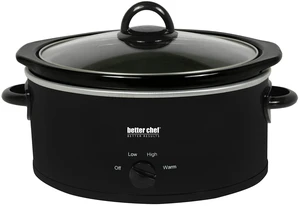 Better Chef 3-Quart Round Slow Cooker - Black Better Chef 3-Quart Round Slow Cooker - Black