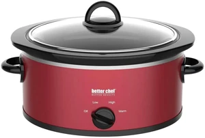 Better Chef 3-Quart Oval Slow Cooker Metallic - Red Better Chef 3-Quart Oval Slow Cooker Metallic - Red