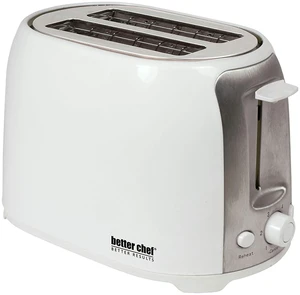 Better Chef Deluxe Cool Touch Wide-Slot 2-Slice Toaster With Stainless Accents - White Better Chef Deluxe Cool Touch Wide-Slot 2-Slice Toaster With Stainless Accents - White