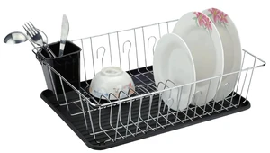 Better Chef 16-Inch 3-Piece Dish Rack - Black Better Chef 16-Inch 3-Piece Dish Rack - Black