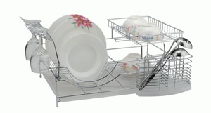 Better Chef 22-Inch 2-Tier Chrome Dish Rack - Chrome Better Chef 22-Inch 2-Tier Chrome Dish Rack - Chrome