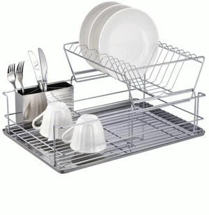 Better Chef 22-Inch 2-Tier Chrome Dish Rack - Chrome Better Chef 22-Inch 2-Tier Chrome Dish Rack - Chrome