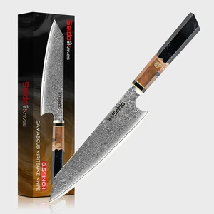 Seido Knives Kiritsuke Damascus Japanese Chef Knife - Black Seido Knives Kiritsuke Damascus Japanese Chef Knife - Black