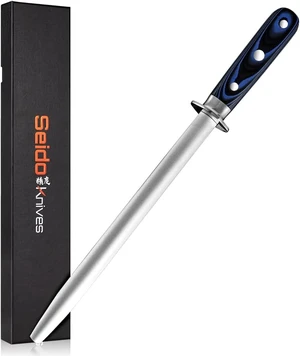 Seido Knives Kanpeki 10" Diamond Sharpening Rod - Blue Seido Knives Kanpeki 10" Diamond Sharpening Rod - Blue