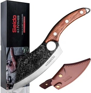 Seido Knives Hakai Chef Cleaver Knife - Brown Seido Knives Hakai Chef Cleaver Knife - Brown