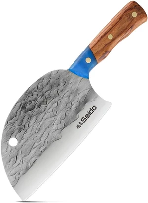 Seido Knives Kaiyo Cleaver Knife - Silver-black Blade Seido Knives Kaiyo Cleaver Knife - Silver-black Blade