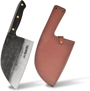 Seido Knives Serbian Cleaver Knife - Black Seido Knives Serbian Cleaver Knife - Black