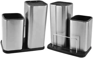 Seido Knives Universal Stainless Steel Knife Block - Silver Seido Knives Universal Stainless Steel Knife Block - Silver