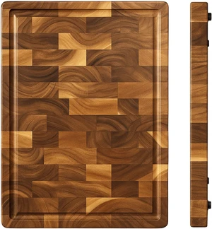 Seido Knives Acacia End Grain Cutting Board - Brown Seido Knives Acacia End Grain Cutting Board - Brown